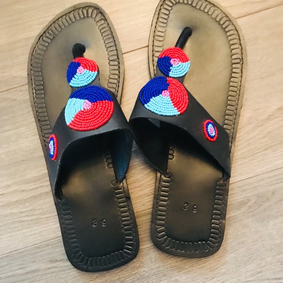 Ladies African Maasai Sandals - Picture 1 of 3